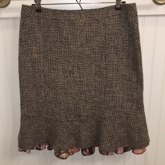 Jupe Midi Ann Taylor Loft – Taille 8, Verte Multicolore, Occasion Très Bon état